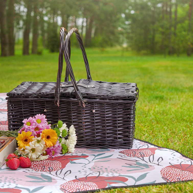 August Grove Folding Picnic Basket Wayfair.co.uk
